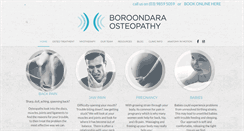 Desktop Screenshot of boroondaraosteopathy.com.au